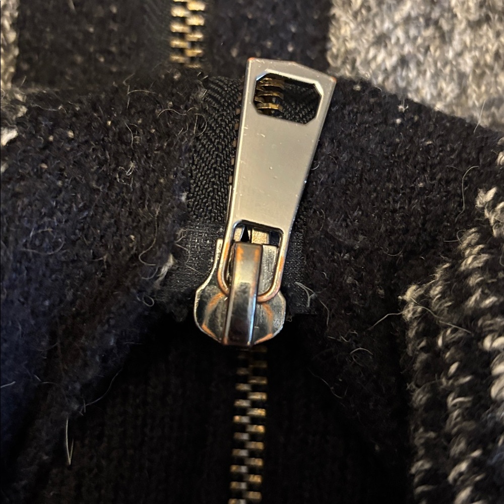 ZARA Poncho with Faux Fur Trim Hood, Sz M. - Picture 12 of 16